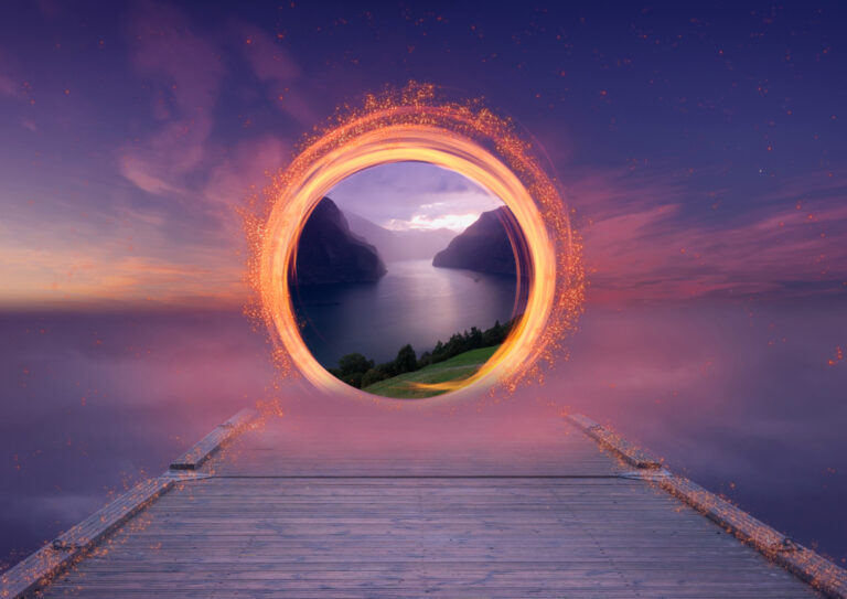 A,Dimensional,Portal,In,The,Sky